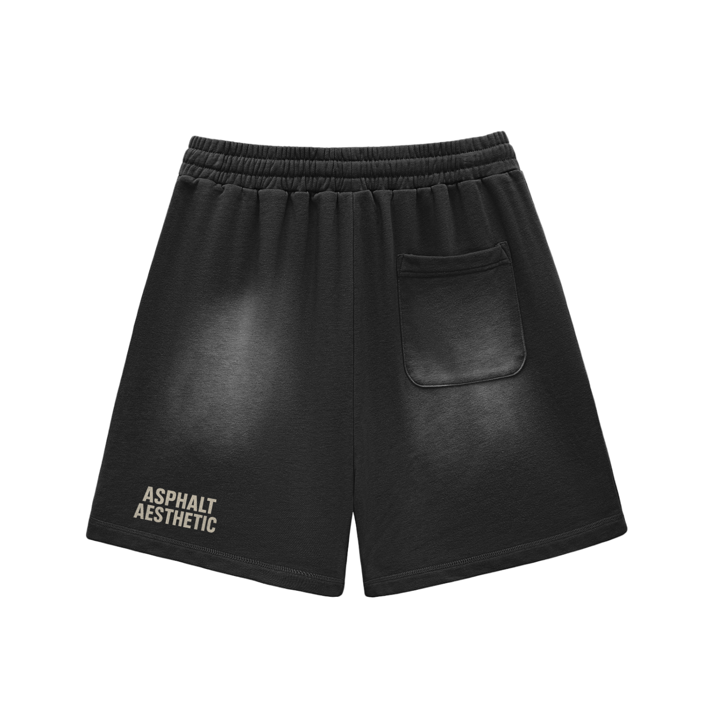 Sun Fade Raw Edge Cotton Shorts