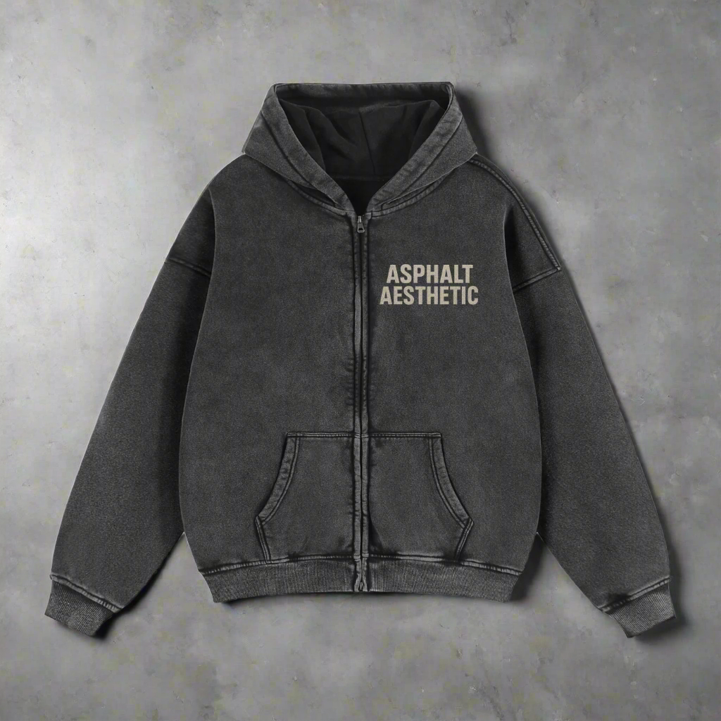 Zip-Through Boxy Fleece Hoodie