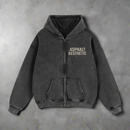 Zip-Through Boxy Fleece Hoodie